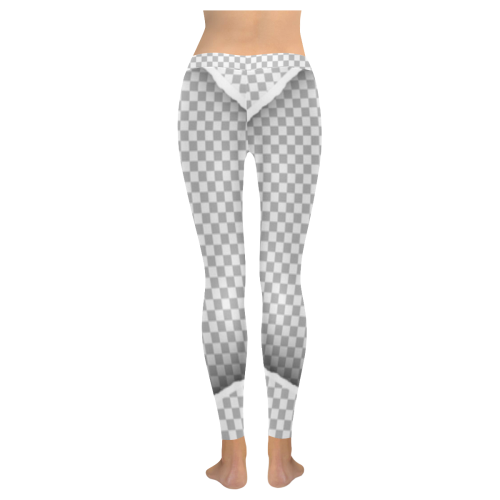 White and Grey Low Rise Leggings (Invisible Stitch) (Model L05) - kdb solution