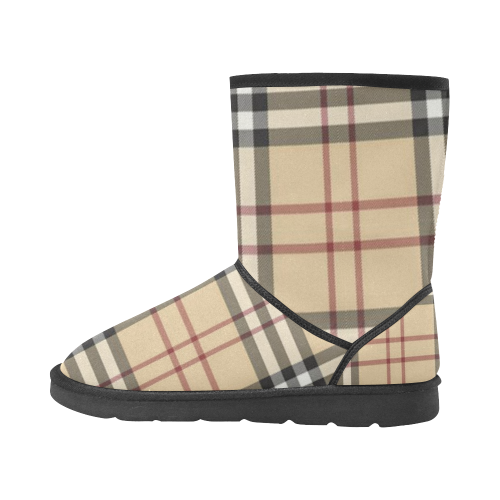 Burberry Pattern Custom High Tip Unisex Snow Boots (Model 047) - kdb solution