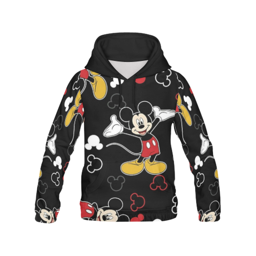 Mickey All Over Print Hoodie for Women (USA Size) (Model H13) - kdb solution