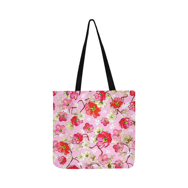 Pink and White flowers Reusable Shopping Bag Model 1660 (Two sides) - kdb solution