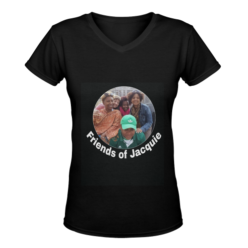 friends of Jacquie 3 Women's Deep V-neck T-shirt (Model T19) - kdb solution