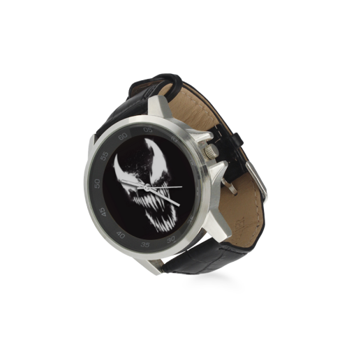 Venom 3 Unisex Stainless Steel Leather Strap Watch(Model 202) - kdb solution
