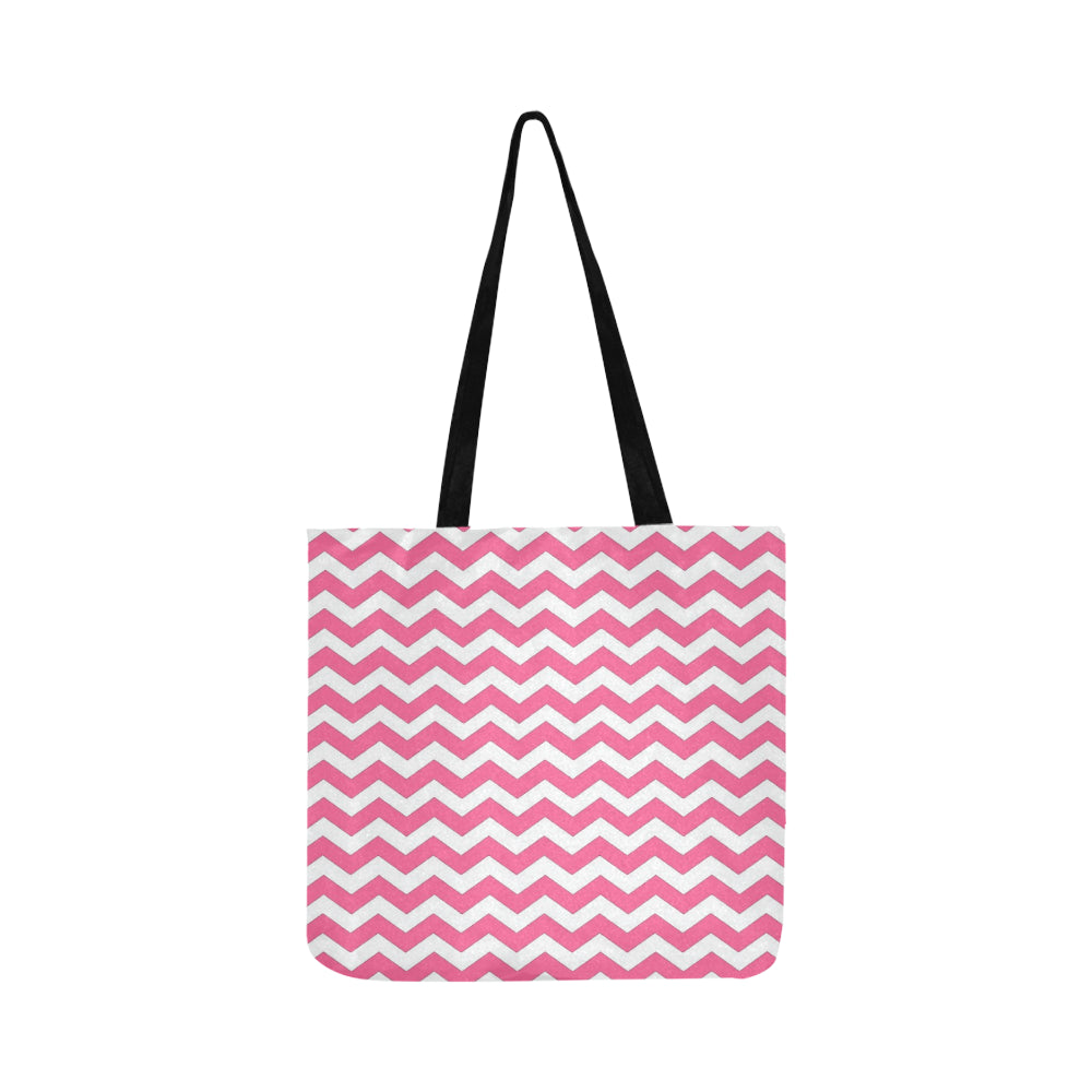 Pink and White zig zags Reusable Shopping Bag Model 1660 (Two sides) - kdb solution