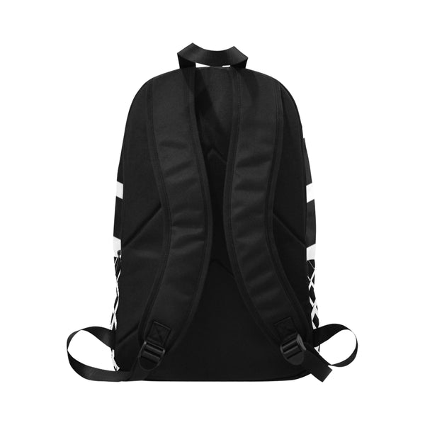 Black and White Diamond Fabric Backpack for Adult (Model 1659) - kdb solution
