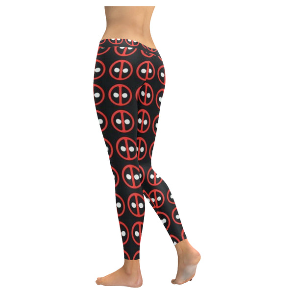 Deadpool Pattern  Low Rise Leggings (Invisible Stitch) (Model L05) - kdb solution
