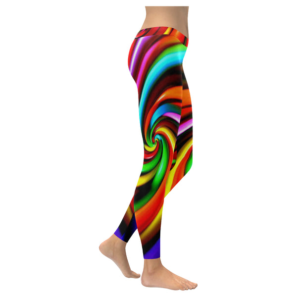 Colourful swirl Low Rise Leggings (Model L05) XXS-XXXXXL - kdb solution