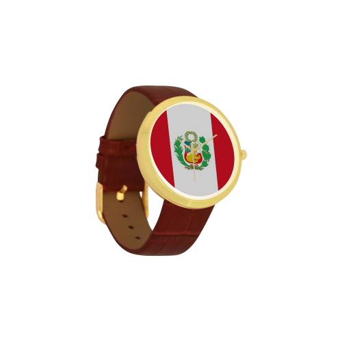 Peru Women's Golden Leather Strap Watch(Model 212) - kdb solution