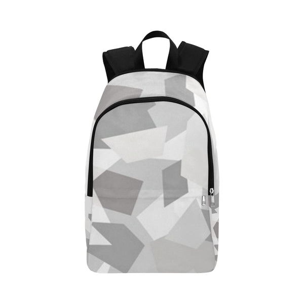 Grey and White Fabric Backpack for Adult (Model 1659) - kdb solution
