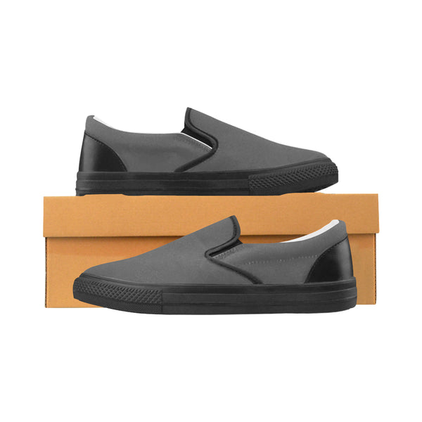 Grey colour Men's Slip-on Canvas Shoes (Model 019) - kdb solution