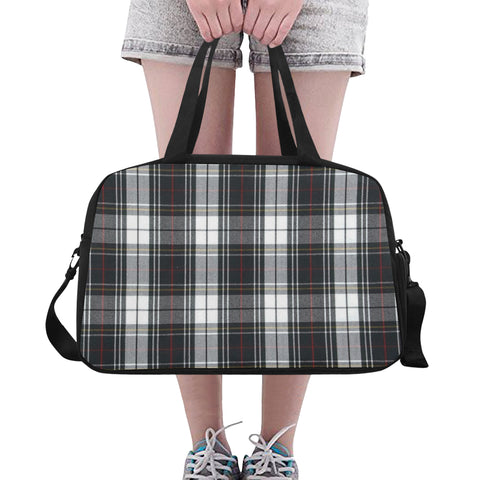 Grey and White Plaid Fitness/Overnight bag (Model 1671) - kdb solution