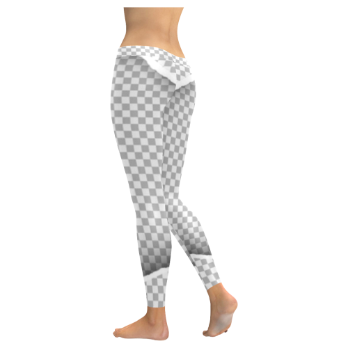White and Grey Low Rise Leggings (Invisible Stitch) (Model L05) - kdb solution