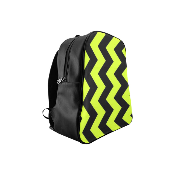 Black and Yellow School Backpack (Model 1601)(Medium) - kdb solution