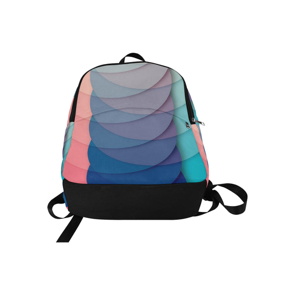 Pink Purple and Blue Fabric Backpack for Adult (Model 1659) - kdb solution