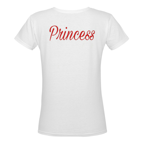 Princess Women's Deep V-neck T-shirt (Model T19) - kdb solution