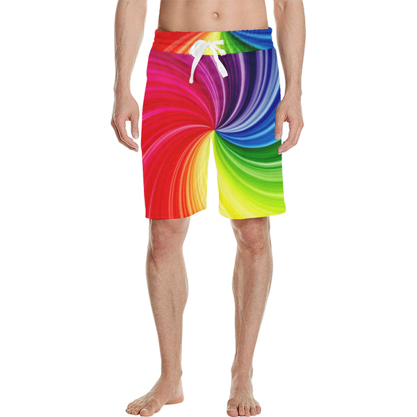 Tie Dye Men's All Over Print Casual Shorts (Model L23) - kdb solution