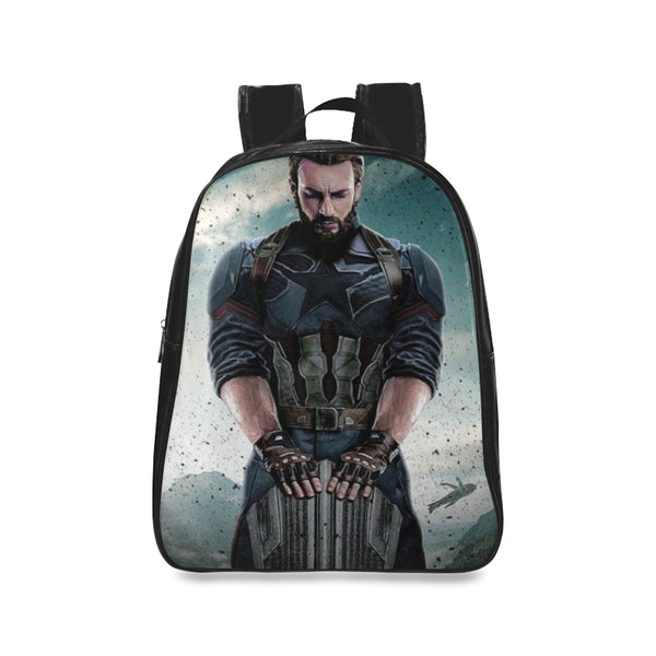 Captain America School Backpack/Large (Model 1601) - kdb solution