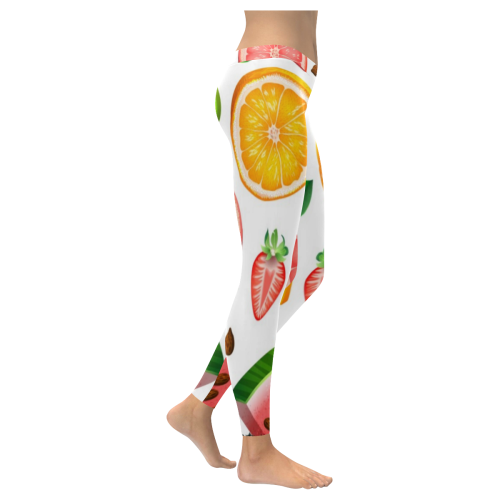 Oranges and Fruits Low Rise Leggings (Invisible Stitch) (Model L05) - kdb solution