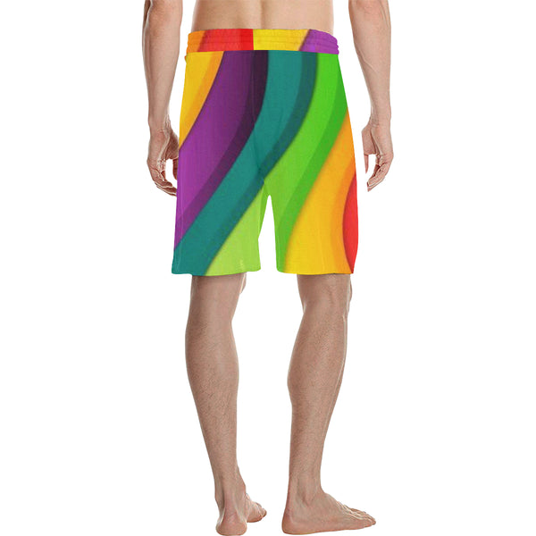Men's Multi-colour All Over Print Casual Shorts (Model L23) - kdb solution