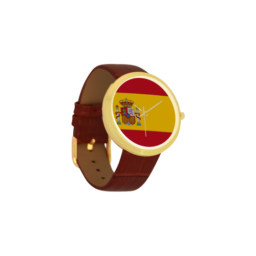 Spain Women's Golden Leather Strap Watch(Model 212) - kdb solution