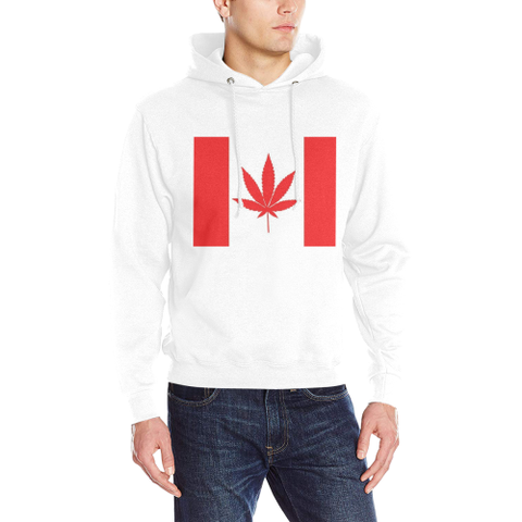 Canada Weed Flag Men's Classic Hoodie (Model H17) - kdb solution