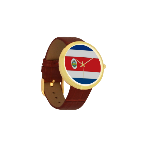 Costa Rica Women's Golden Leather Strap Watch(Model 212) - kdb solution