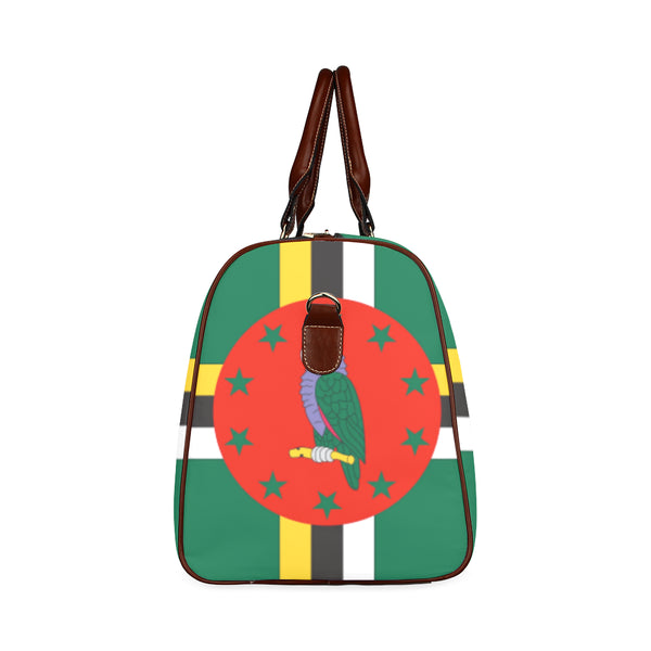 Dominica flag Waterproof Travel Bag/Small (Model 1639) - kdb solution