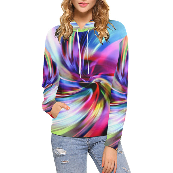 Printed Tie Dye Hoodie for Women (USA Size) (Model H13) - kdb solution