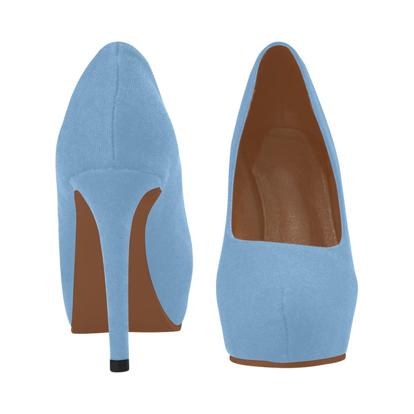 Light Blue Women's High Heels (Model 044) - kdb solution