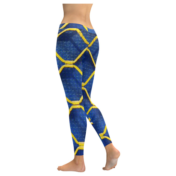 Blue and Yellow Low Rise Leggings (Invisible Stitch) (Model L05)XXS-XXXXXL - kdb solution