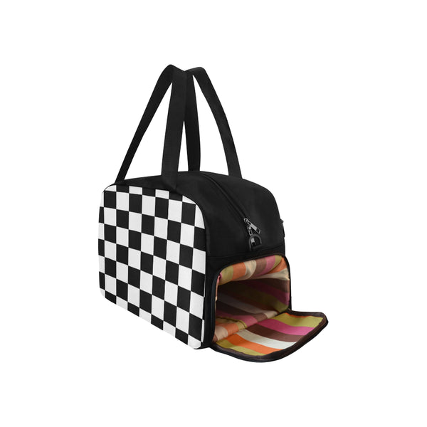 Checkered Pattern Fitness/Overnight bag (Model 1671) - kdb solution