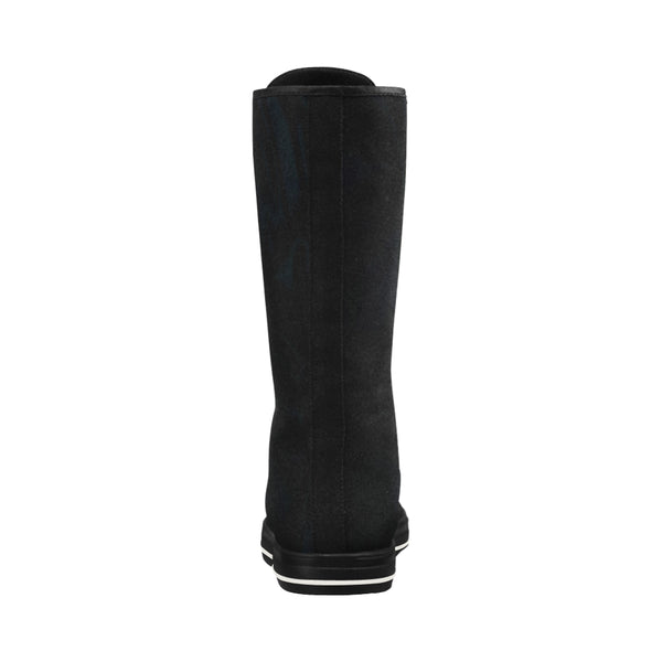 Midnight Blue Canvas Long Boots For Women Model 7013H - kdb solution