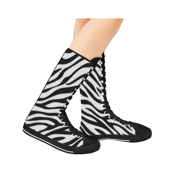 Zebra Canvas Long Boots For Women Model 7013H - kdb solution