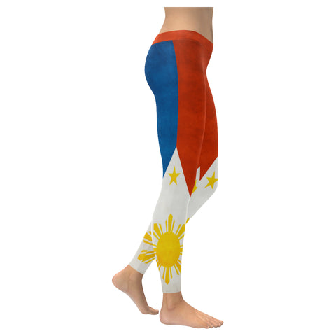 Philippines flag Low Rise Leggings (Invisible Stitch) (Model L05) - kdb solution
