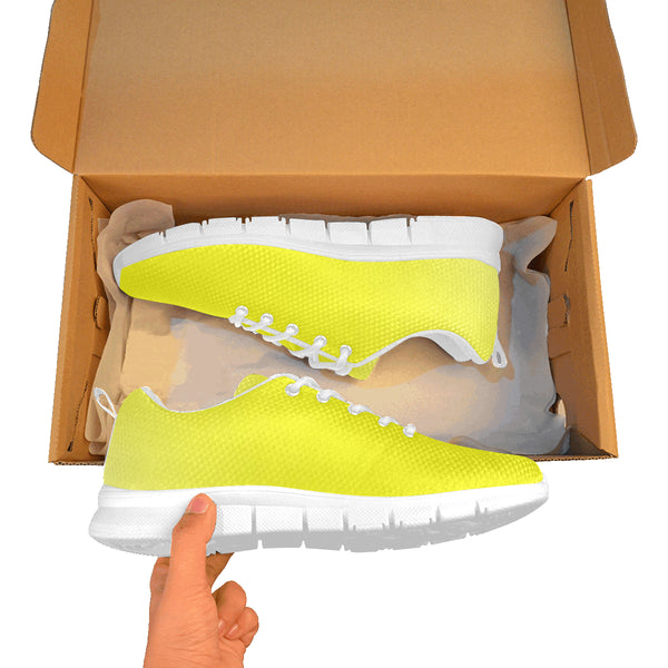 Yellow Women's Breathable Running Shoes (Model 055) - kdb solution