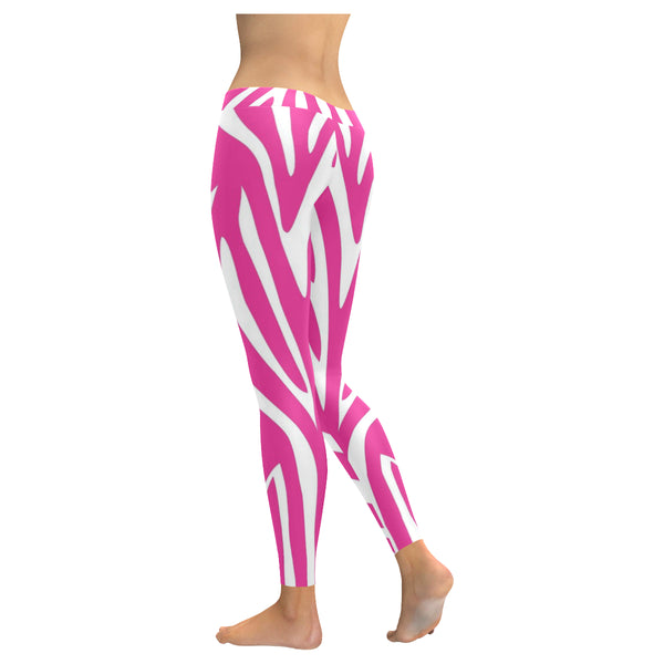 Pink and White Low Rise Leggings XXS-XXXXXL - kdb solution