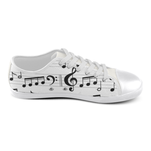 Music Notes Women's Canvas Shoes (Model 016) - kdb solution