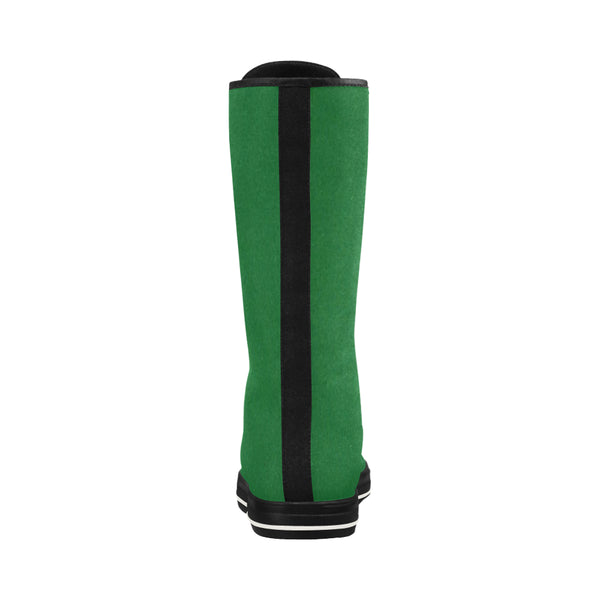 Green Canvas Long Boots For Women Model 7013H - kdb solution