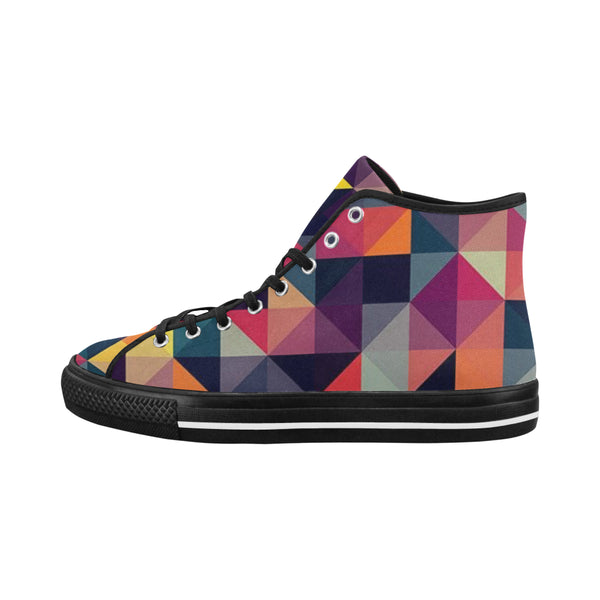 Women's  Checkered Colored High Top Canvas Shoes  [product_title]#039;s - kdb solution