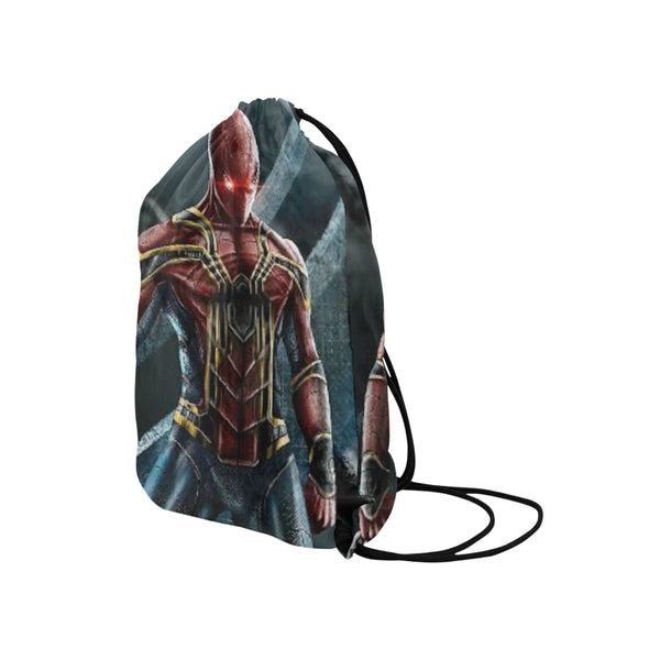 Iron Spiderman Medium Drawstring Bag Model 1604 (Twin Sides) 13.8"(W) * 18.1"(H) - kdb solution