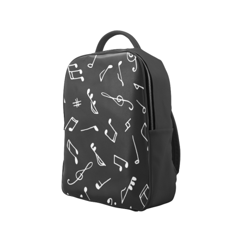 Music Notes Black Popular Backpack (Model 1622) - kdb solution