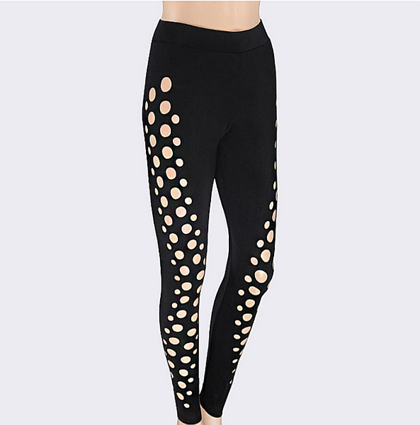 Women's Hollow Sports Yoga Workout Gym Fitness Leggings Pants Athletic Clothes - kdb solution