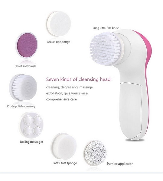 PIXNOR Portable Waterproof 7-in-1 Electric Beauty Care Massager Facial Massager Cleaner - kdb solution