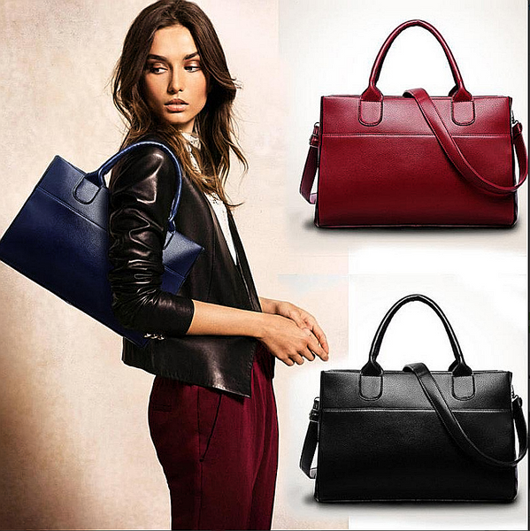 Women Red or Black Leather Crossbody fashion bags - kdb solution
