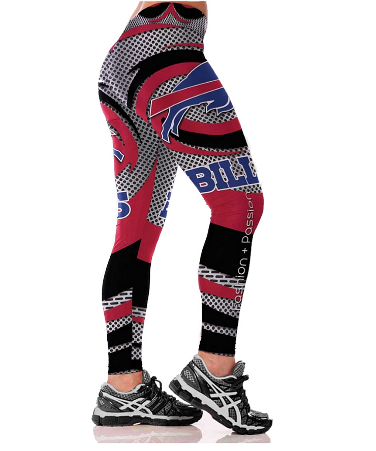 High Waist Fashion Women 3D Buffalo Bills print comfortable fitness pants - kdb solution