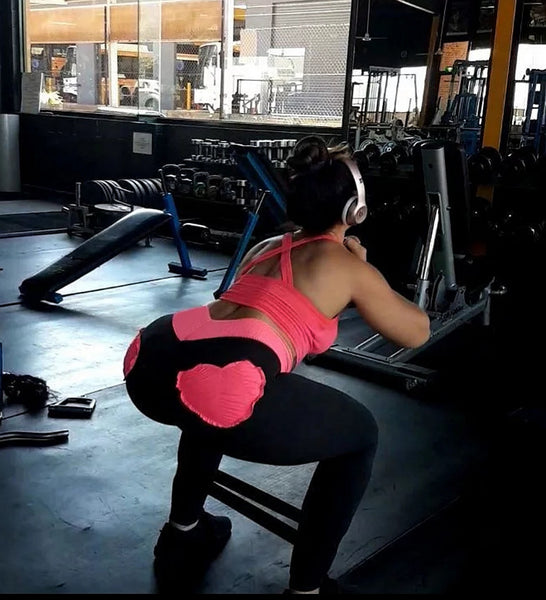 Women's Active Yoga Heart Shape Patchwork leggings - kdb solution