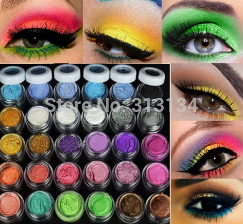 30 Colors Powder Mineral Eyeshadow Pigment Makeup Set - kdb solution