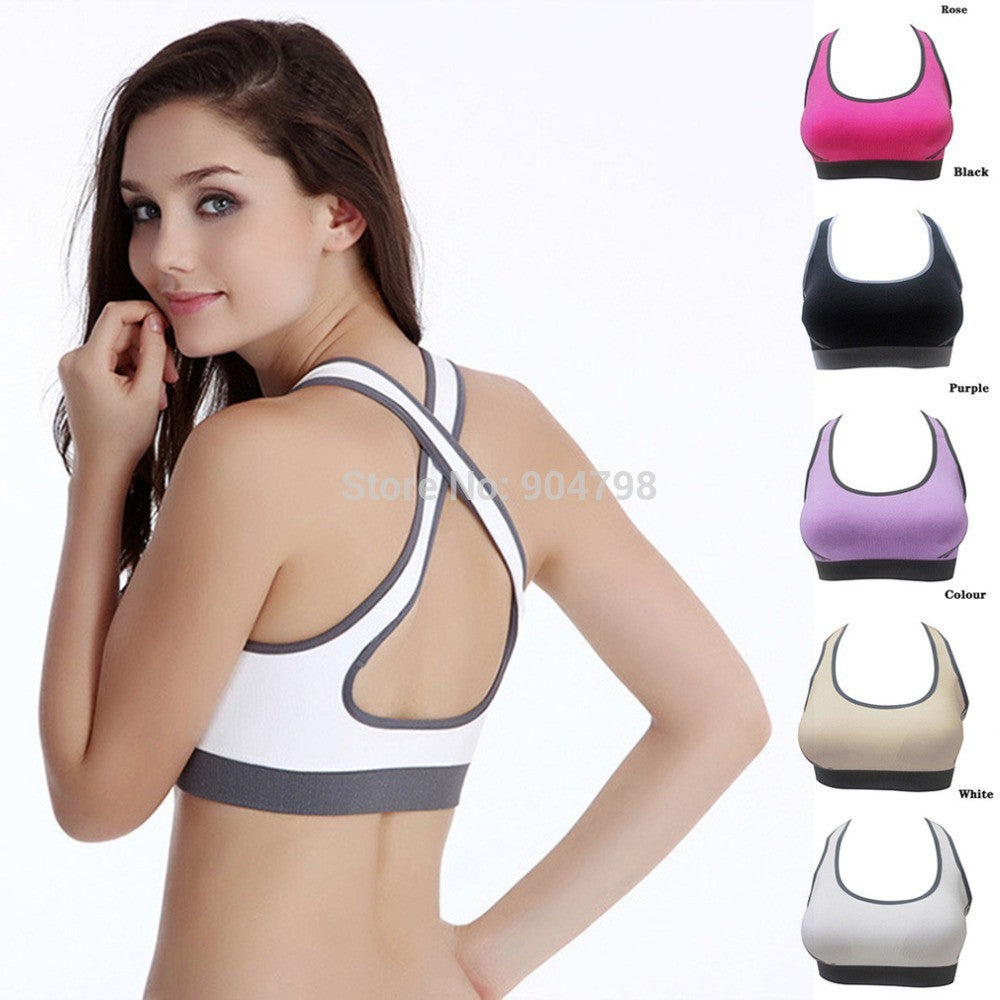 1 PCS Women Padded Top Athletic Sports Bra Stretch Cotton Seamless Fre –  kdb solution