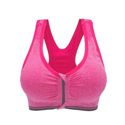 Zipper Professional Wireless Shockproof Bra Explosion Hit Color Fitness Underwear Vest Push Up Bra NOTE* Please allow 2-3 weeks for Delivery - kdb solution