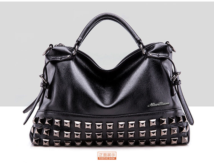 New Rivet Women Leather Handbags Vintage *Please allow 2-3 weeks for Delivery - kdb solution