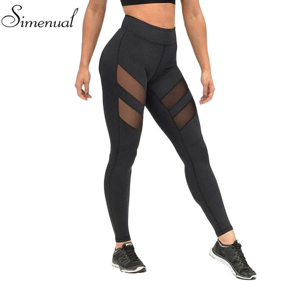 leggings for women mesh splice fitness slim black legging pants plus size sportswear clothes leggins Note* Please allow 2-3 weeks for Delivery - kdb solution